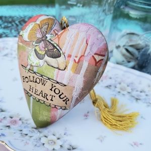 Follow your heart hanging or standing decoration